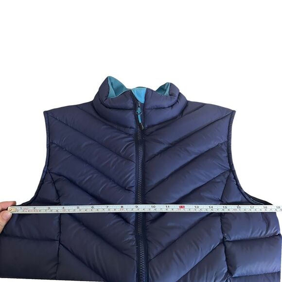 Cabela's 800 Fill Goose Down Navy Blue Nylon Puffer Vest Mens‎ S - Picture 4 of 5